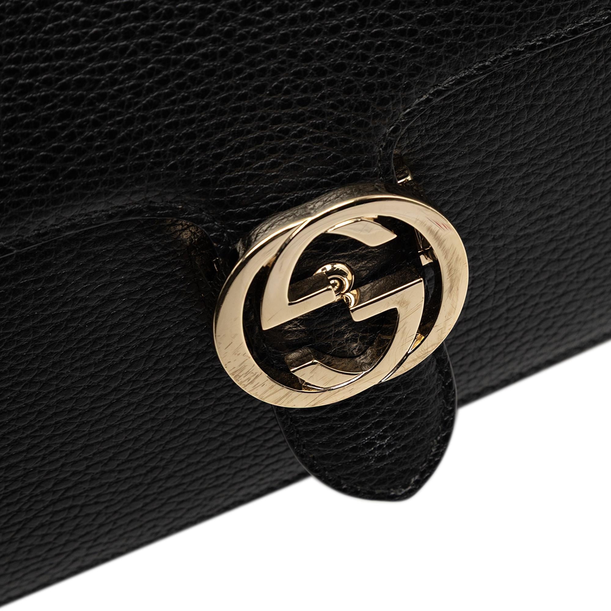 Gucci Medium Dollar Calfskin Interlocking G Crossbody