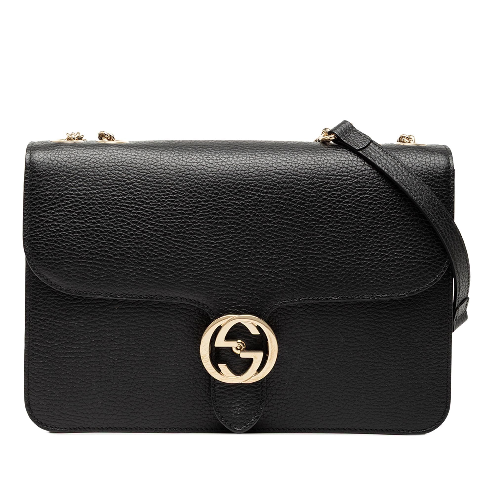 Gucci Medium Dollar Calfskin Interlocking G Crossbody