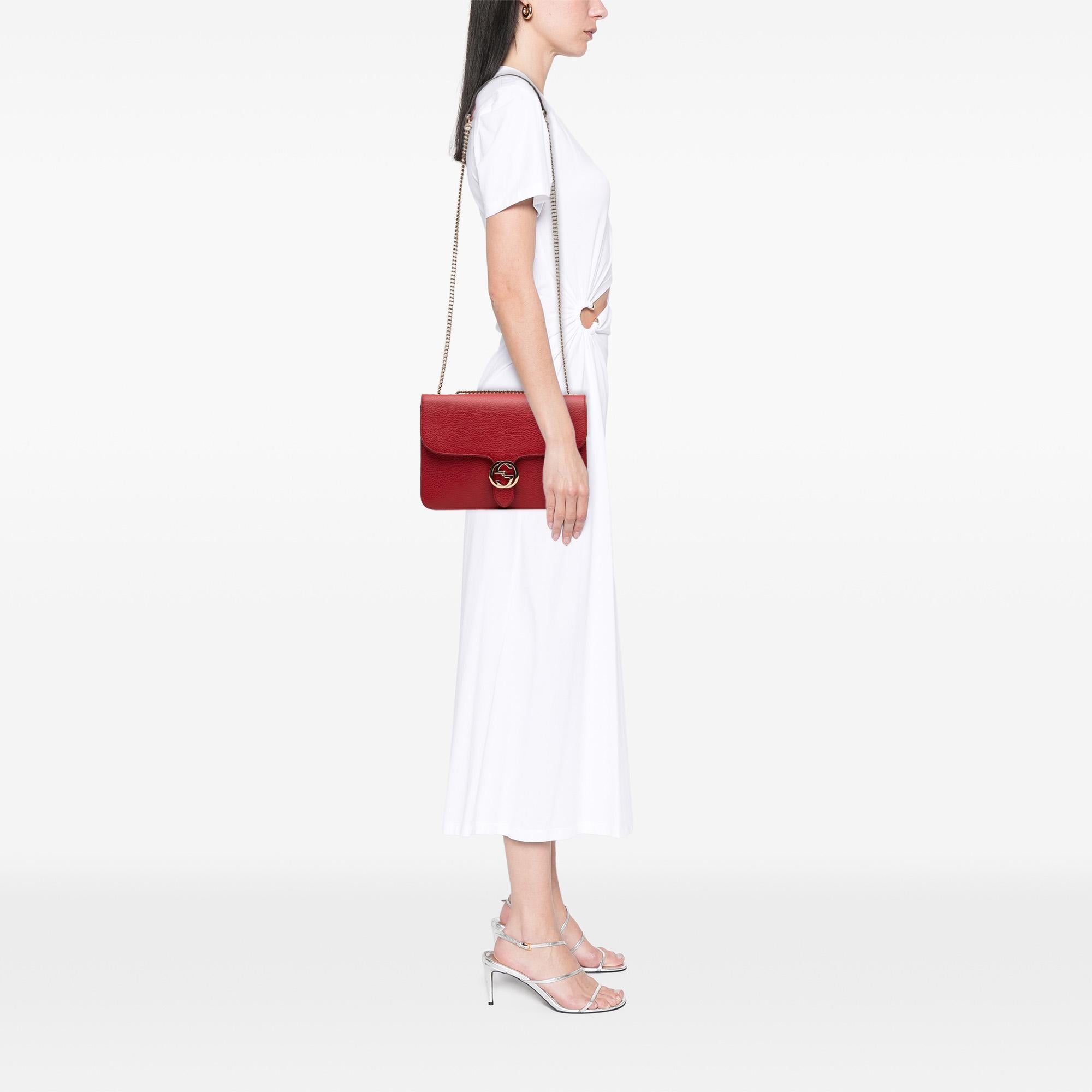 Gucci Medium Dollar Calfskin Interlocking G Crossbody