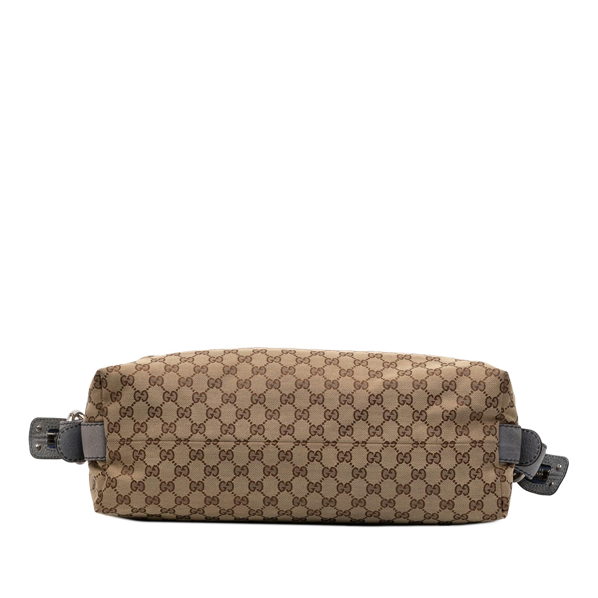 Gucci Medium GG Canvas Bamboo Bar Tote