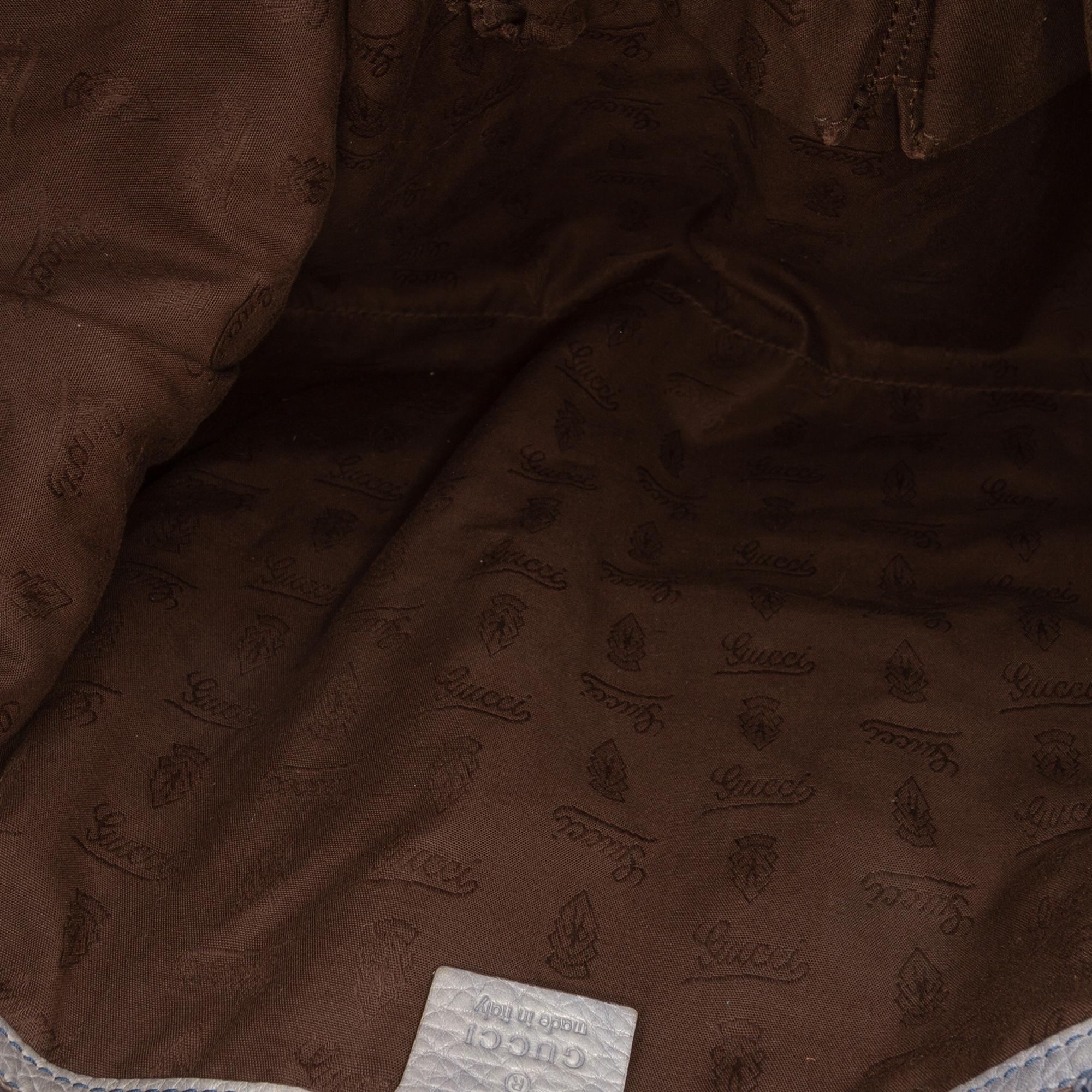 Gucci Medium GG Canvas Bamboo Bar Tote