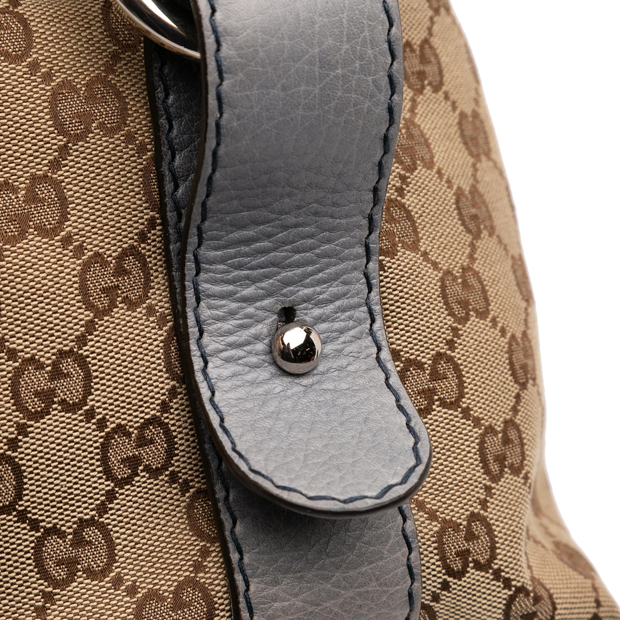 Gucci Medium GG Canvas Bamboo Bar Tote
