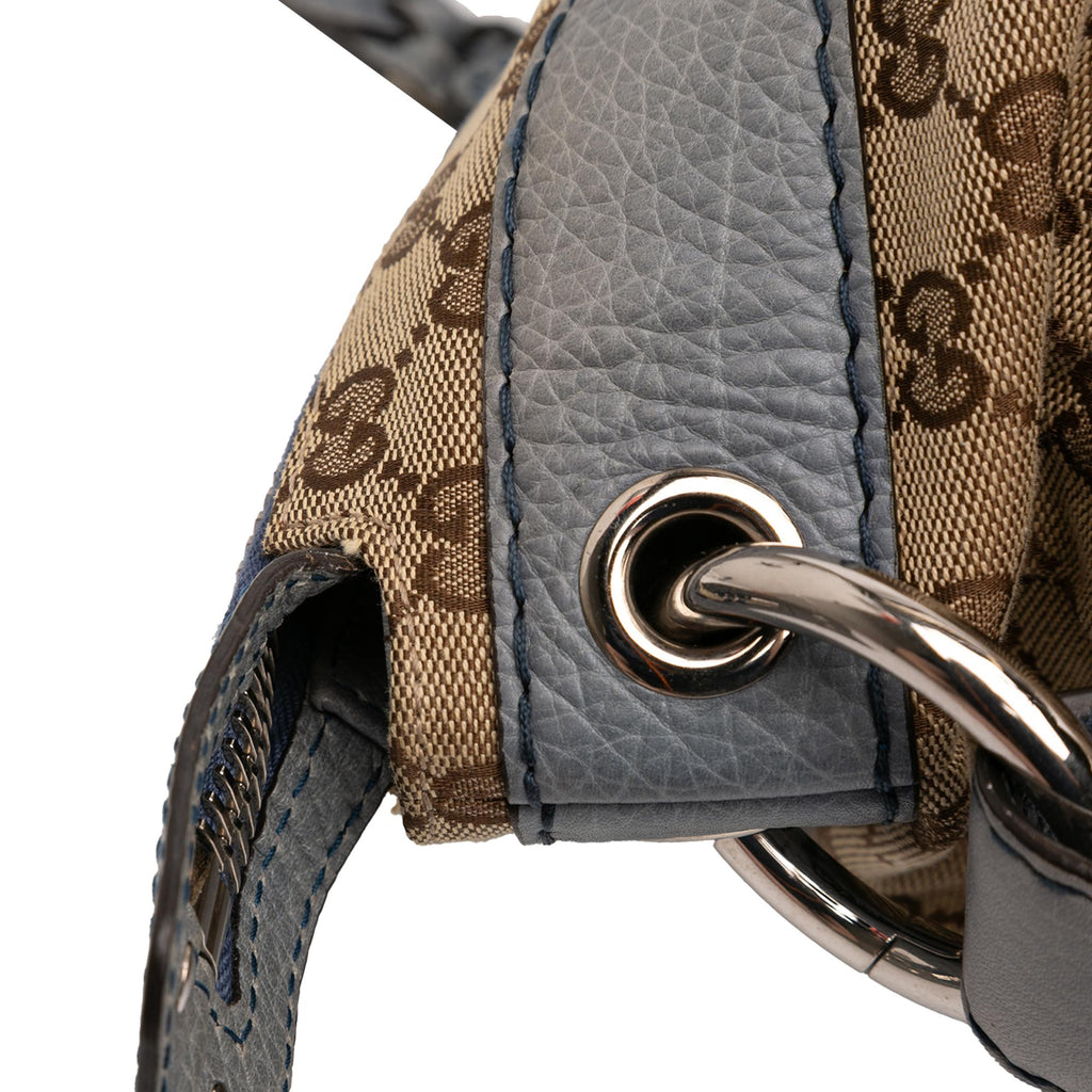 Gucci Medium GG Canvas Bamboo Bar Tote