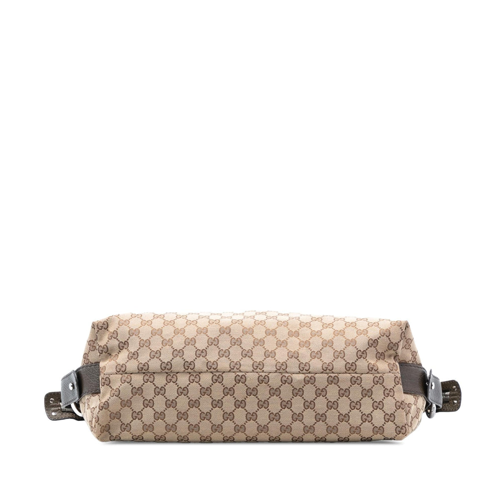 Gucci Medium GG Canvas Bamboo Bar Tote