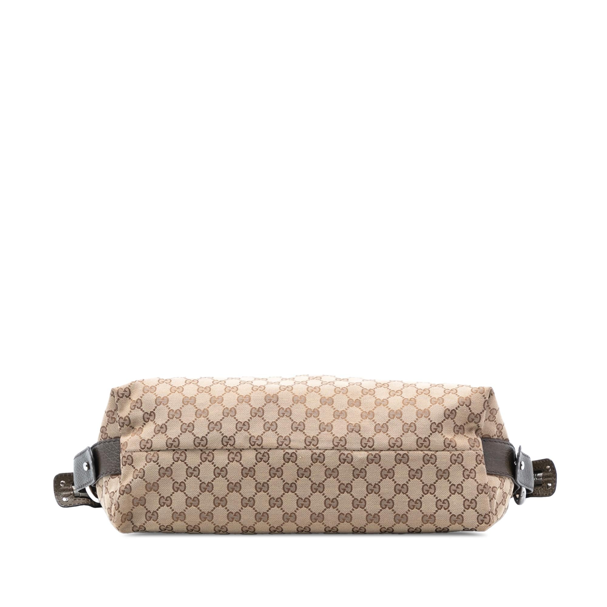 Gucci Medium GG Canvas Bamboo Bar Tote