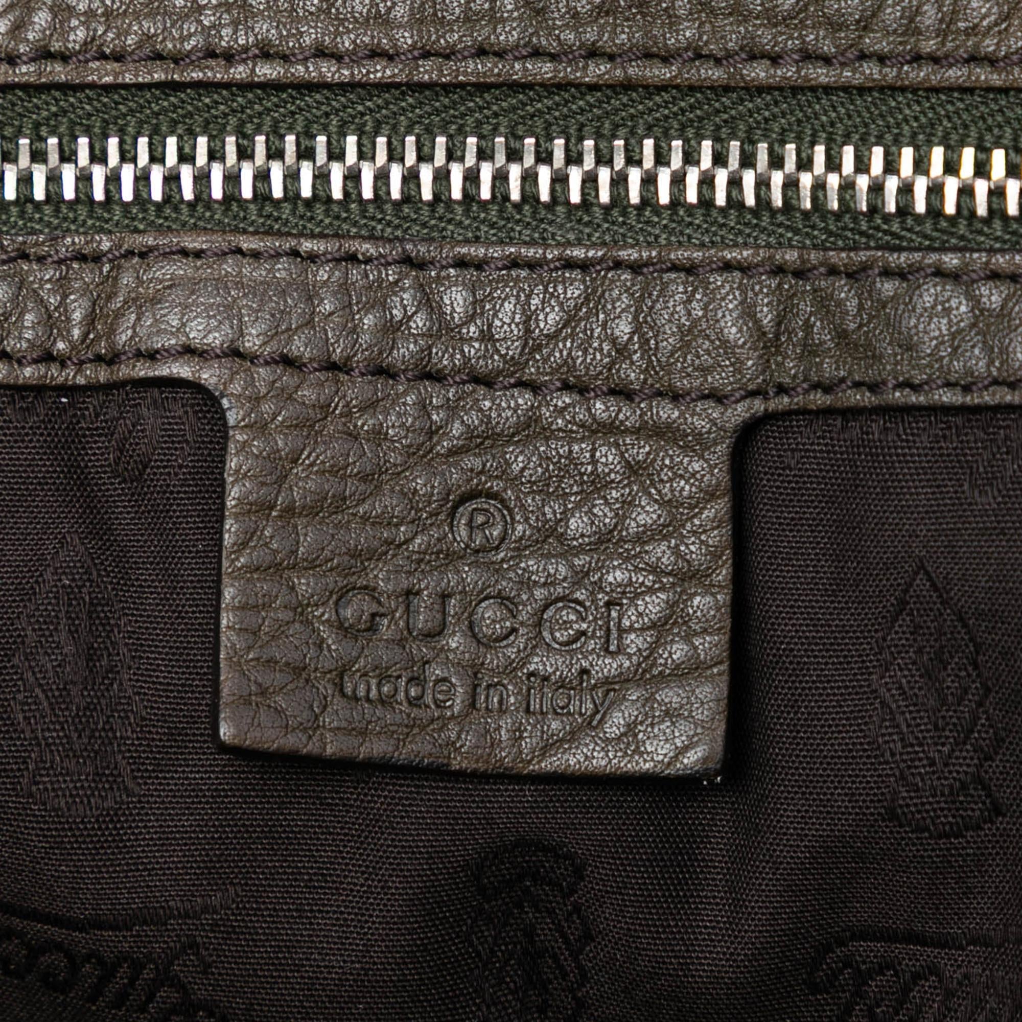 Gucci Medium GG Canvas Bamboo Bar Tote