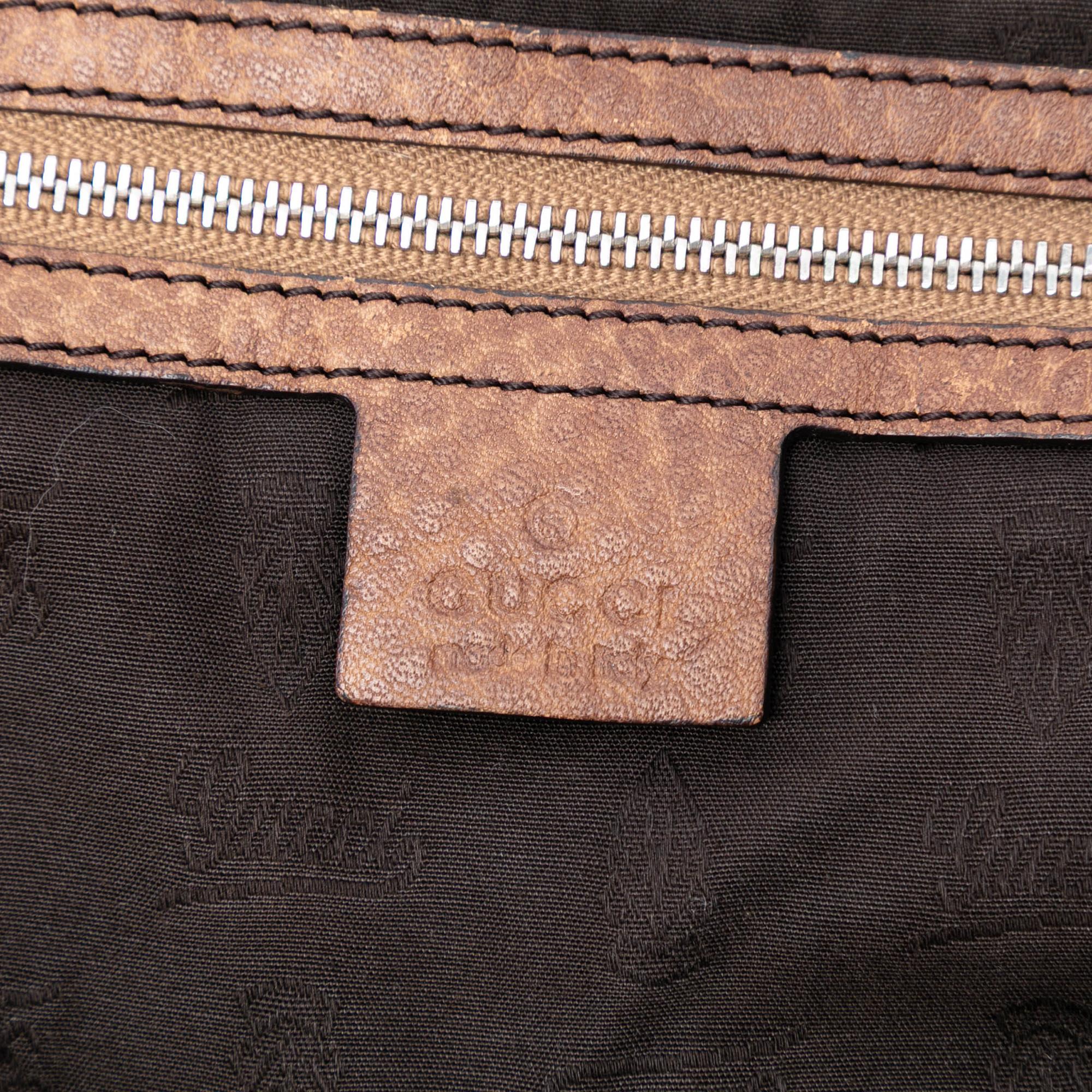 Gucci Medium GG Canvas Bamboo Libeccio Tote