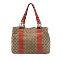 Gucci Medium GG Canvas Bamboo Libeccio Tote