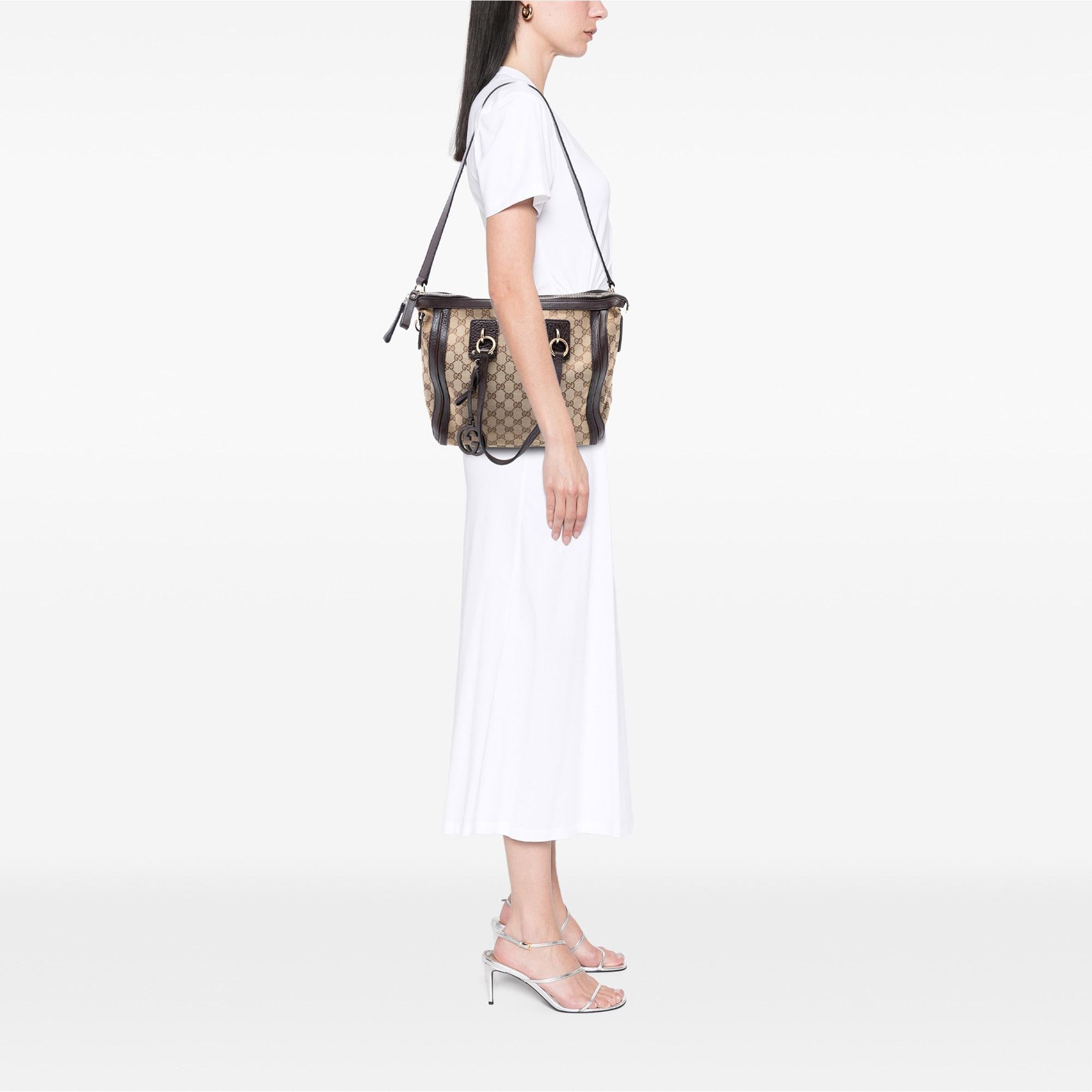 Gucci Medium GG Canvas Charm Satchel