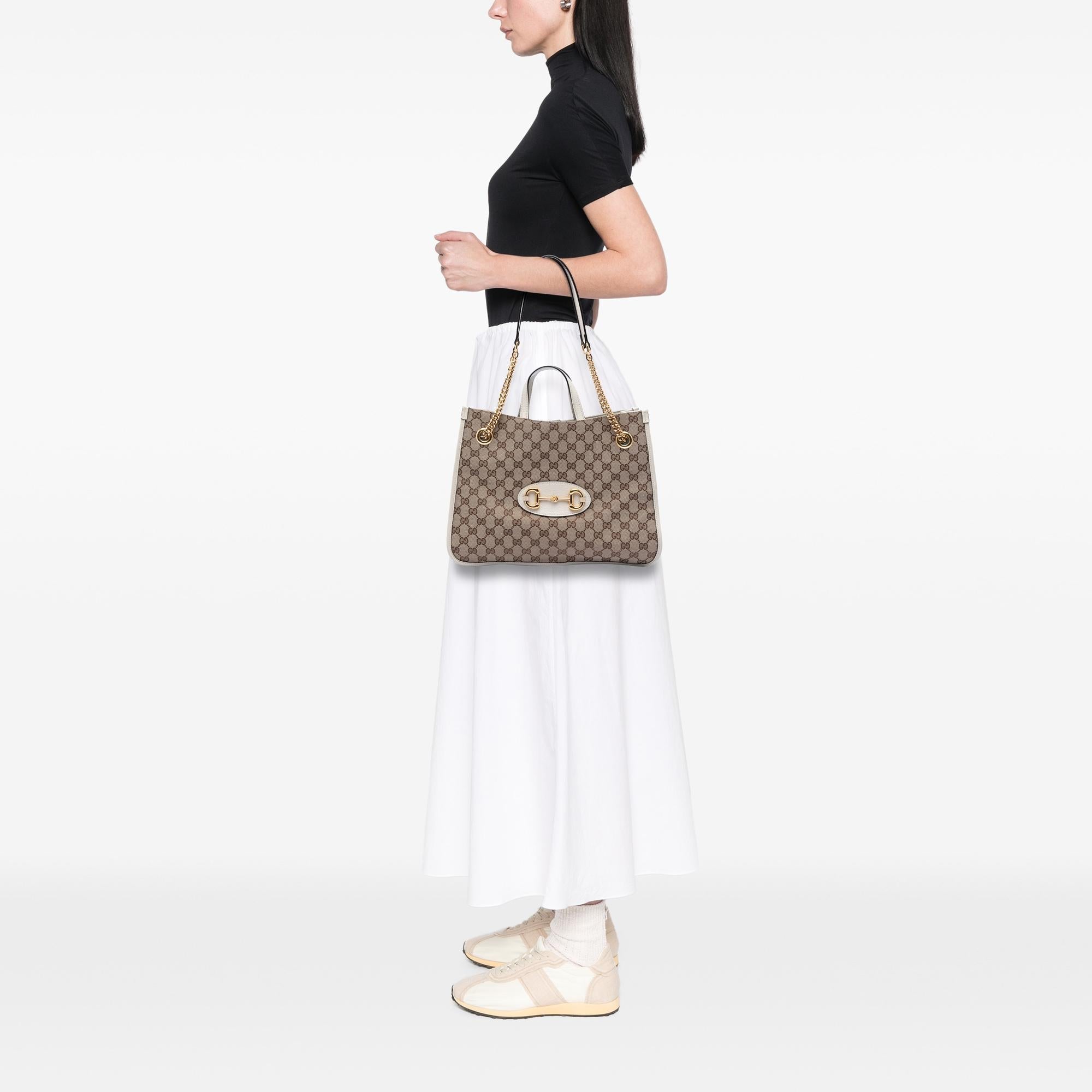 Gucci Medium GG Canvas Horsebit 1955 Chain Tote