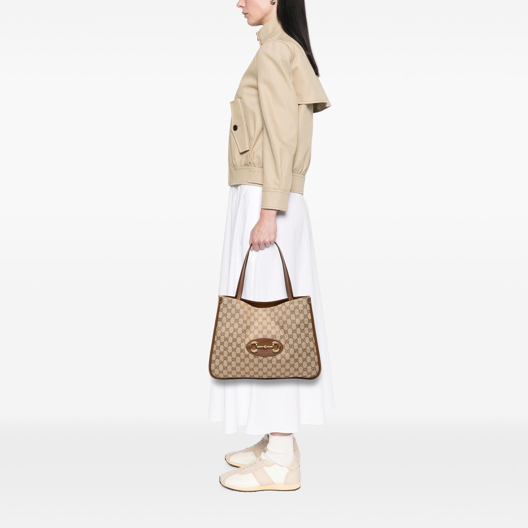 Gucci Medium GG Canvas Horsebit 1955 Tote