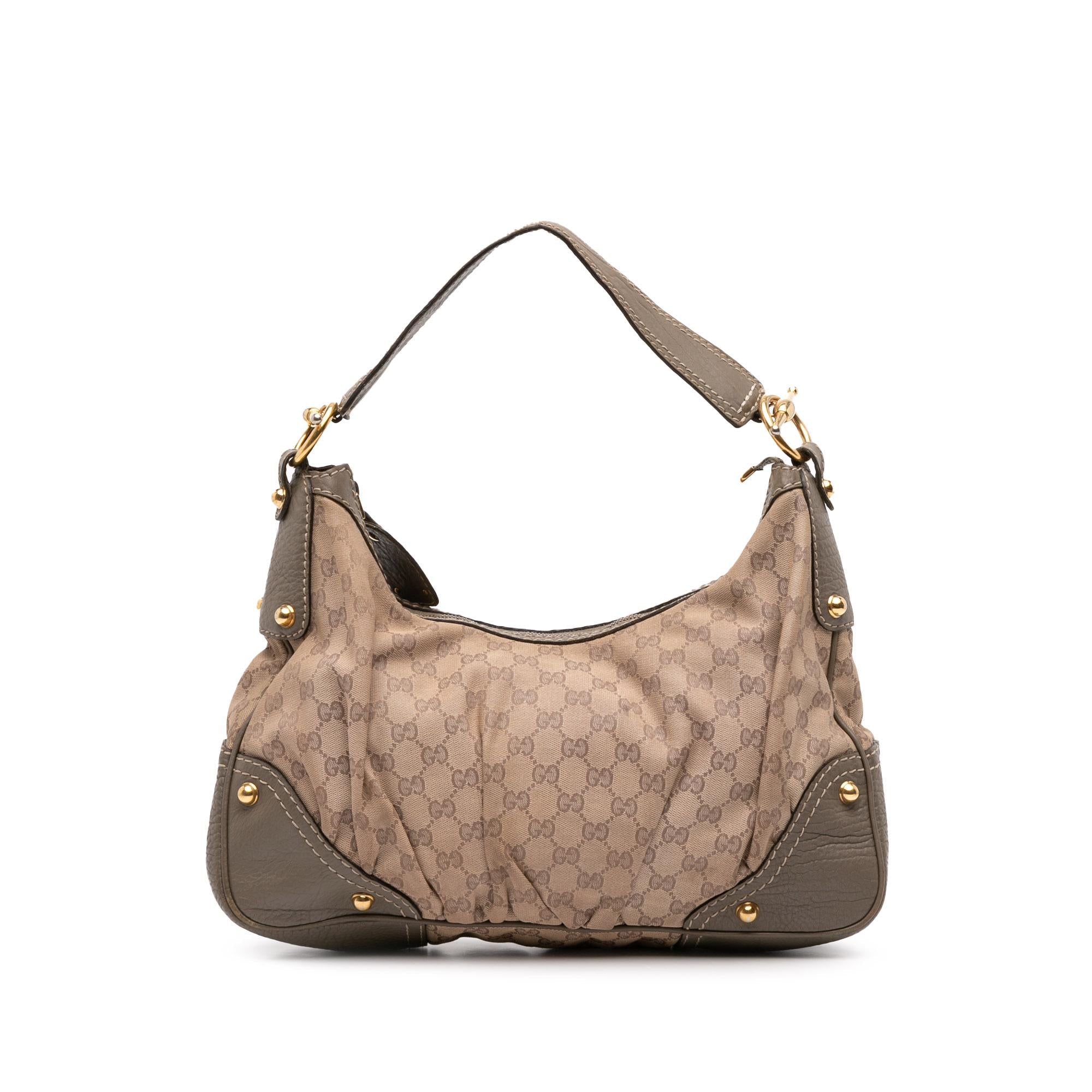 Gucci Medium GG Canvas Jockey Hobo