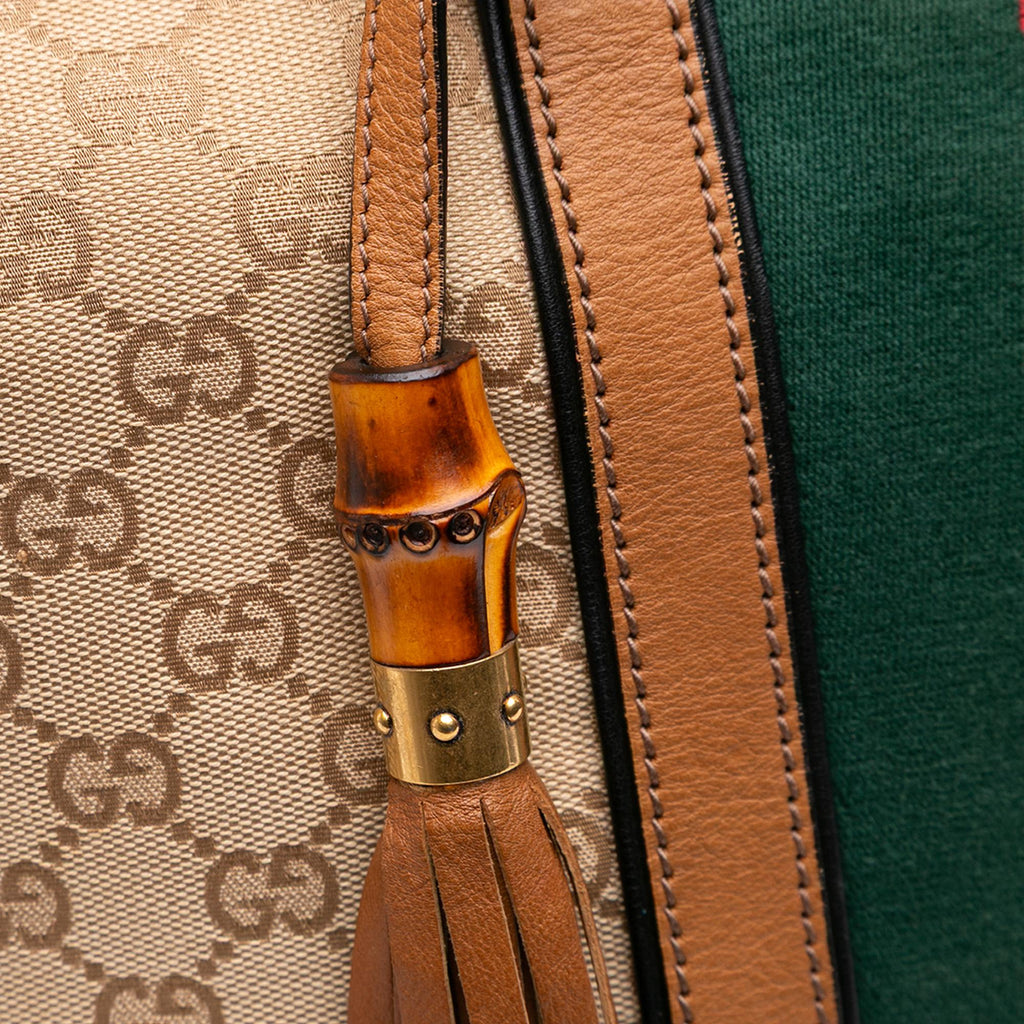 Gucci Medium GG Canvas Rania Top Handle Bag