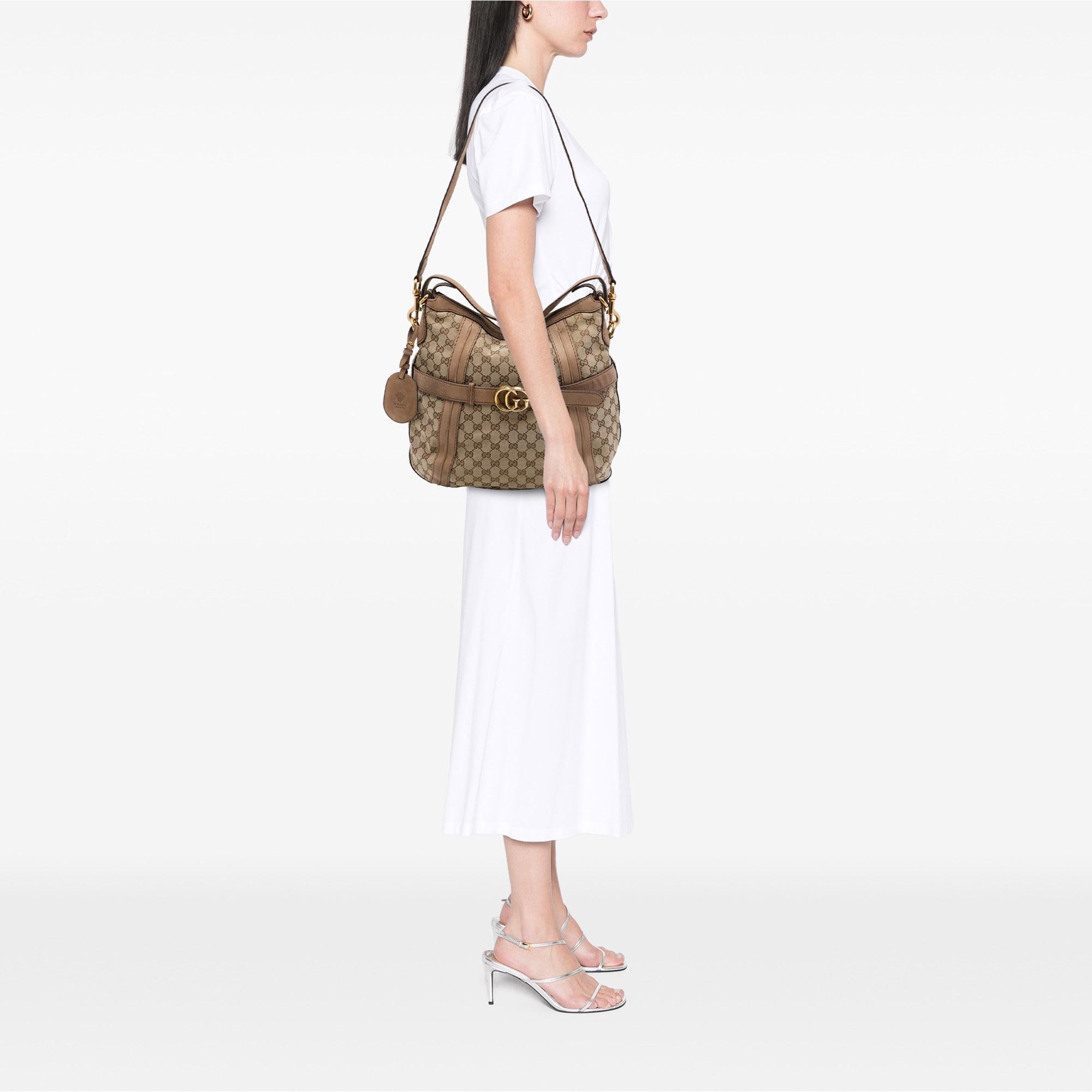 Gucci Medium GG Canvas Running Satchel