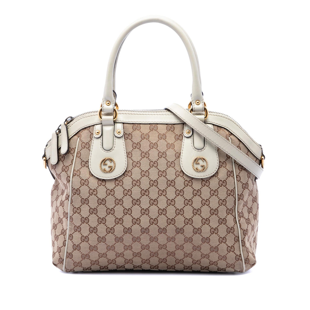 Gucci Medium GG Canvas Scarlett Satchel