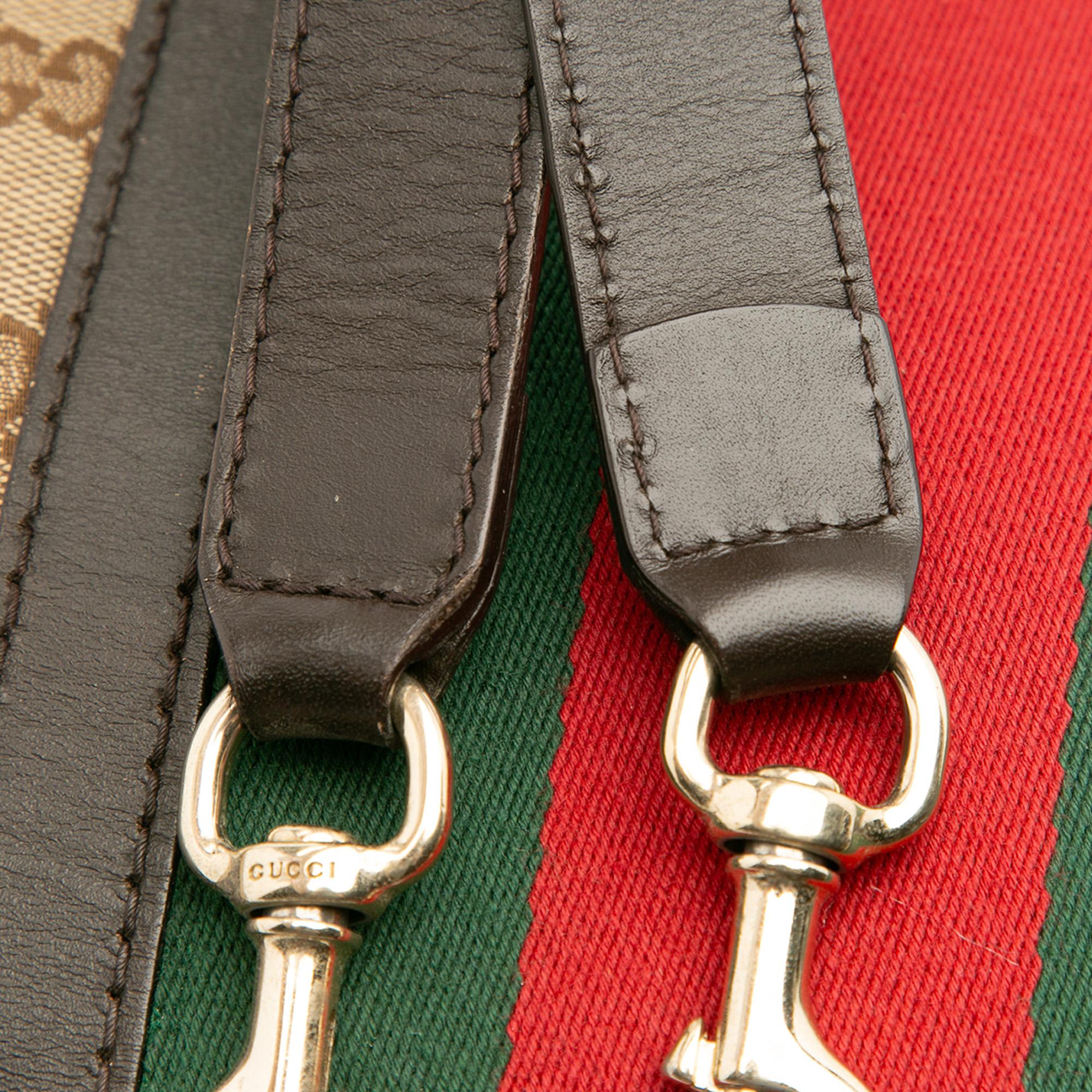 Gucci Medium GG Canvas Web Joy Boston Bag