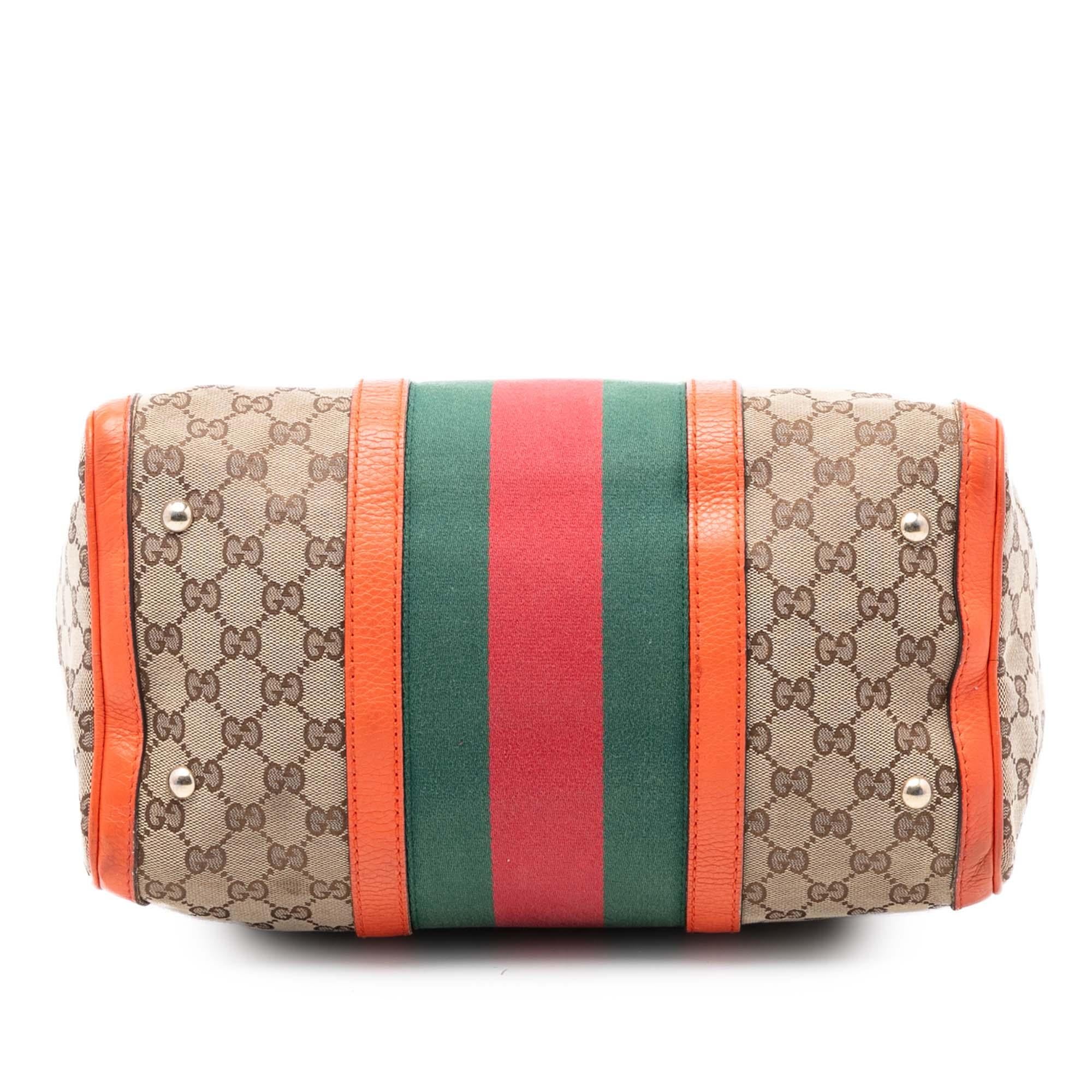 Gucci Medium GG Canvas Web Joy Boston Bag