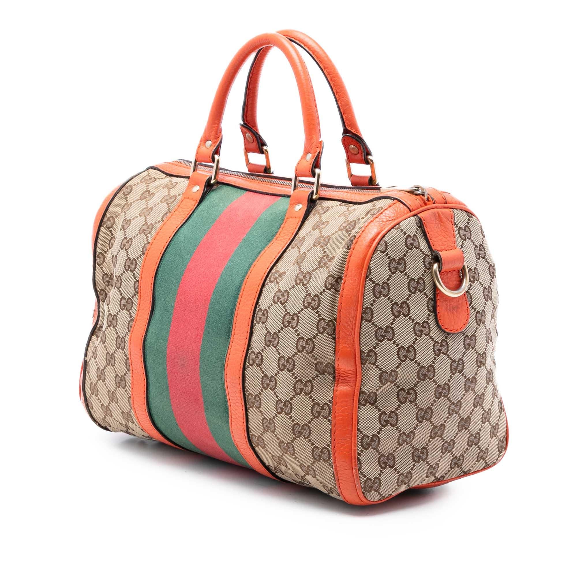 Gucci Medium GG Canvas Web Joy Boston Bag