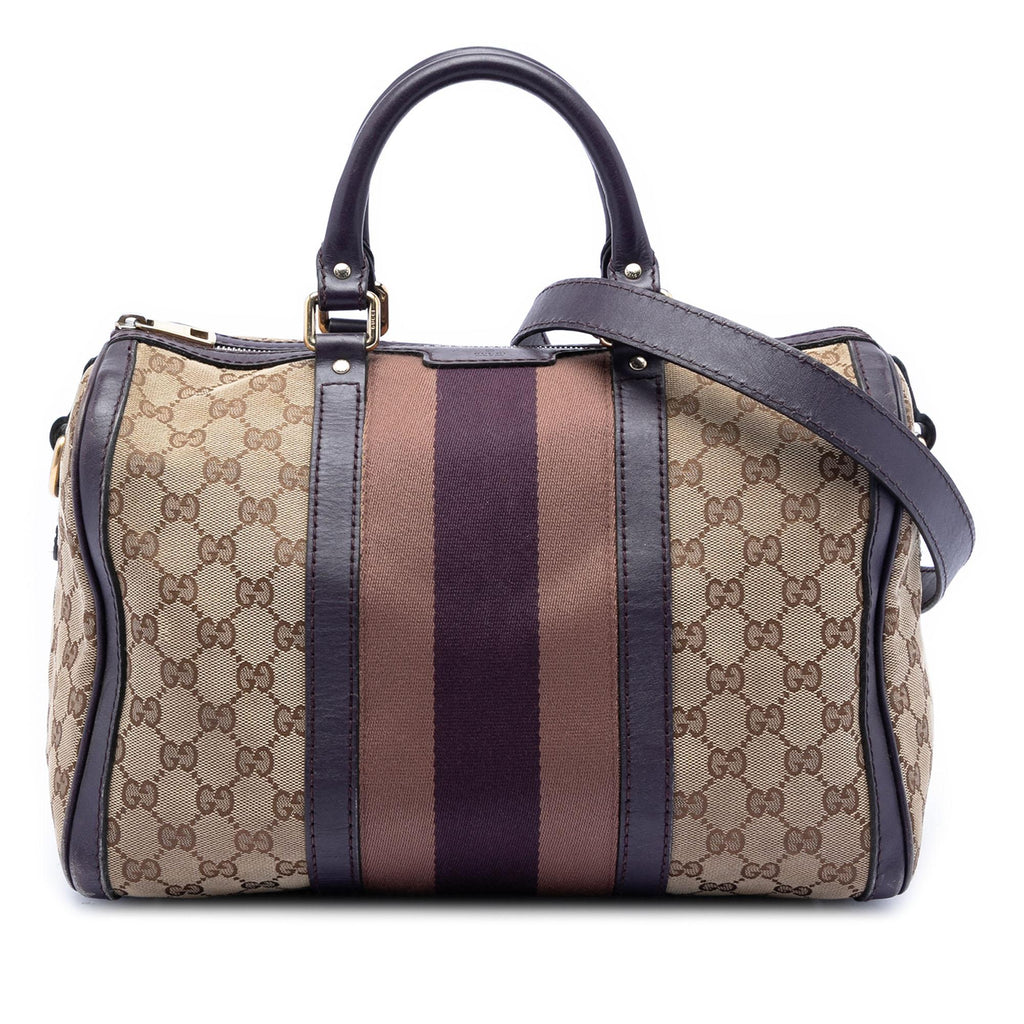 Gucci Medium GG Canvas Web Joy Boston Bag
