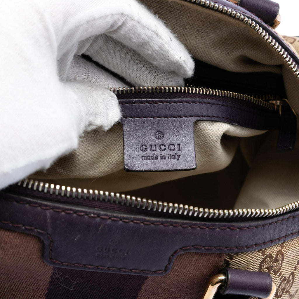 Gucci Medium GG Canvas Web Joy Boston Bag