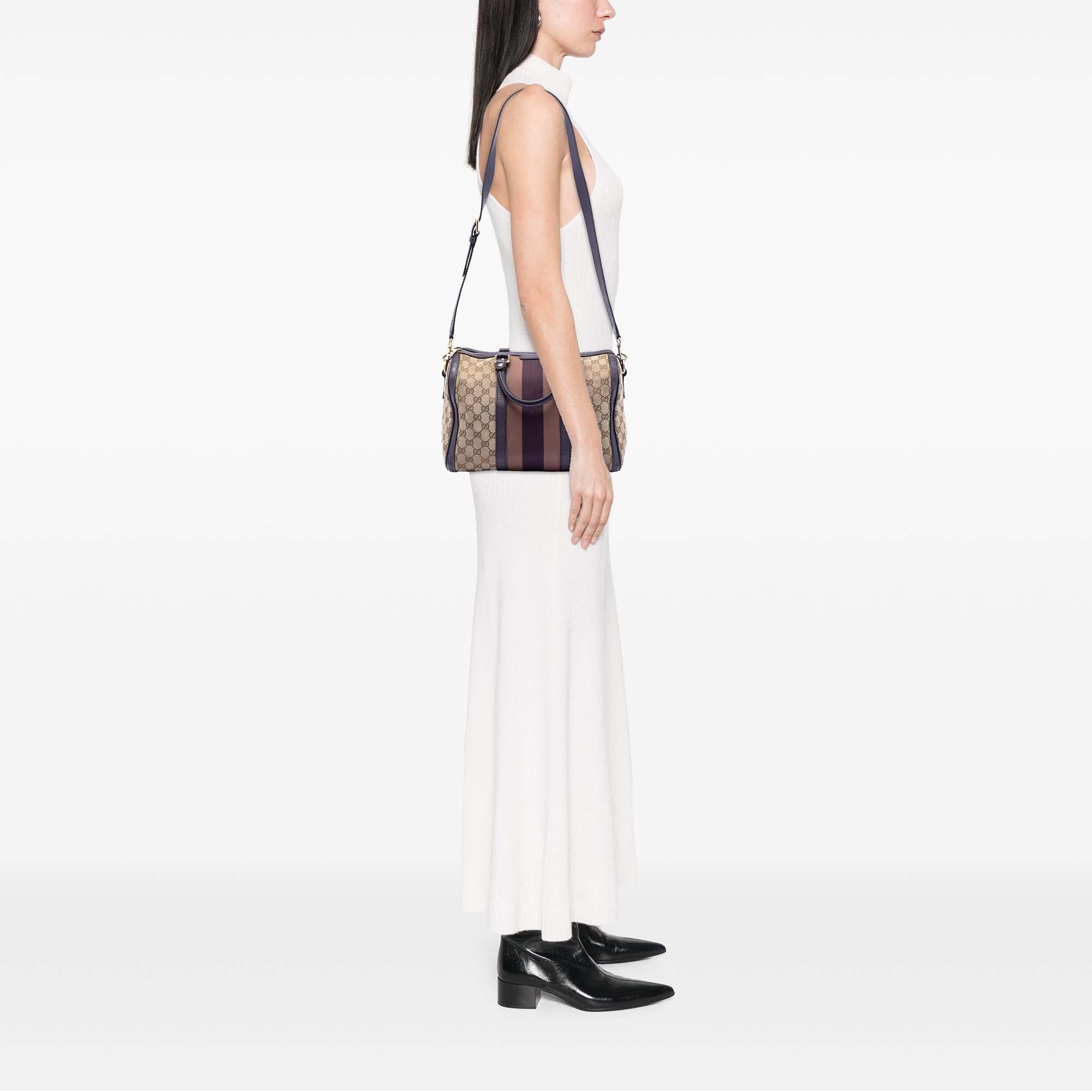 Gucci Medium GG Canvas Web Joy Boston Bag