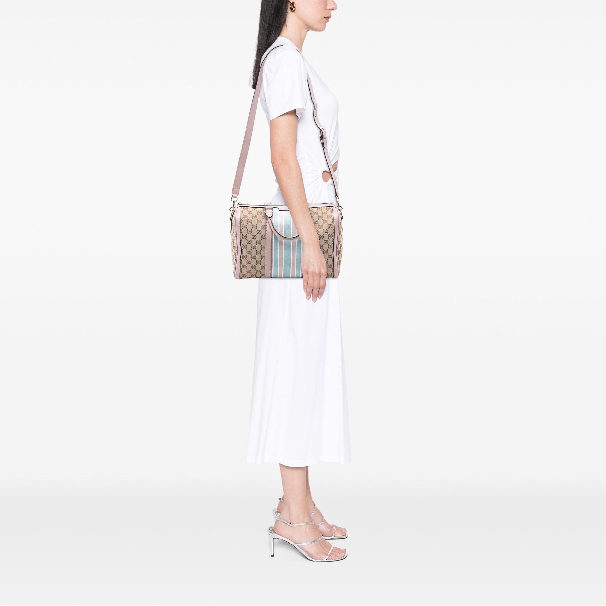 Gucci Medium GG Canvas Web Joy Boston Bag