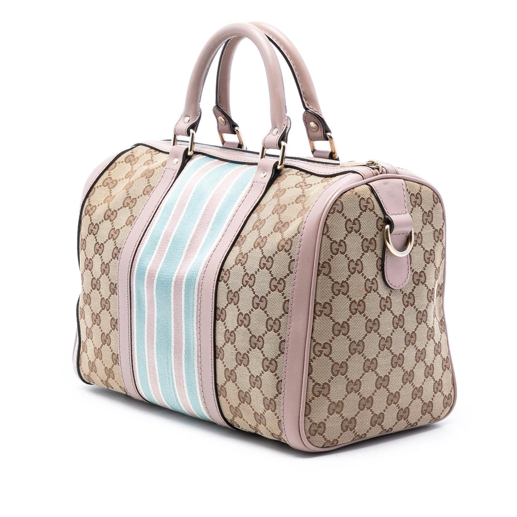 Gucci Medium GG Canvas Web Joy Boston Bag