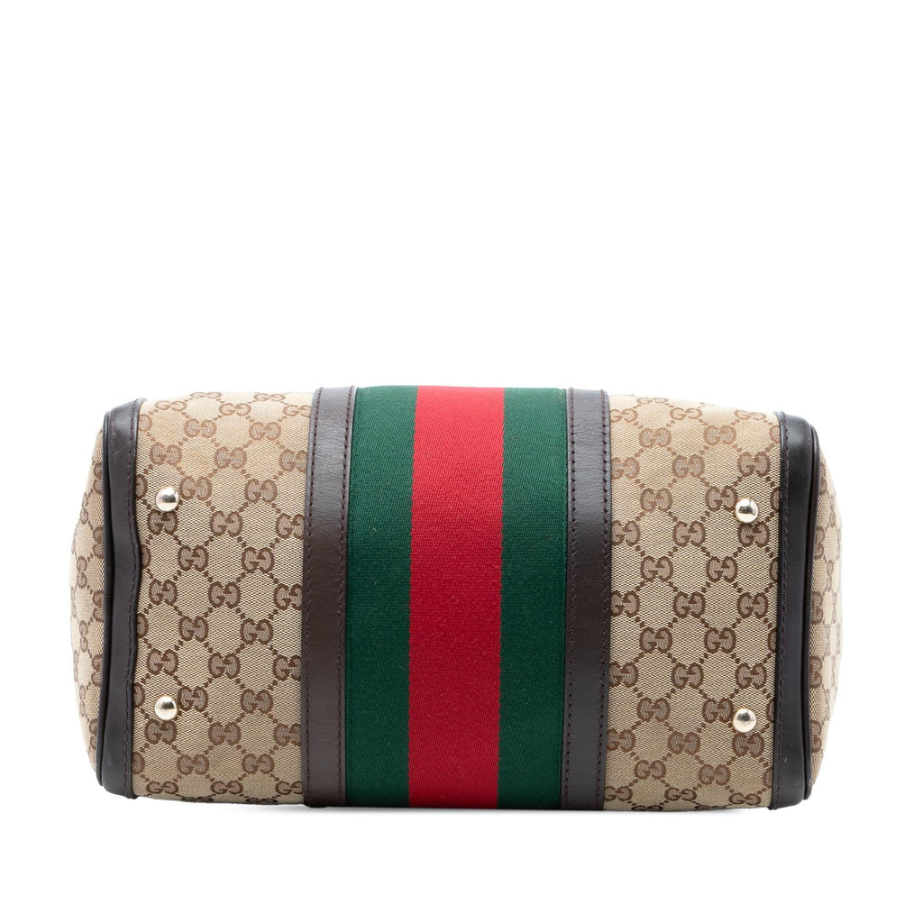 Gucci Medium GG Canvas Web Joy Boston Bag