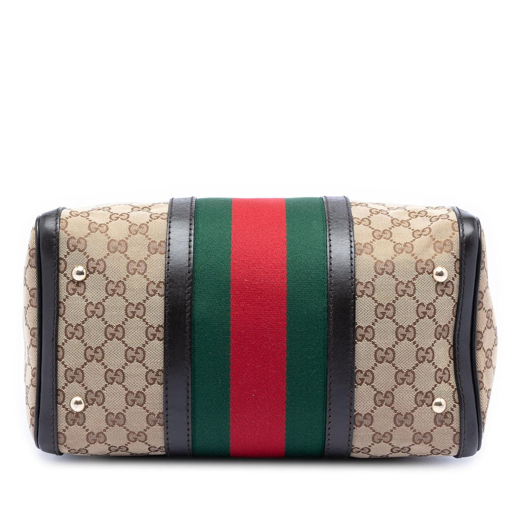 Gucci Medium GG Canvas Web Joy Boston Bag