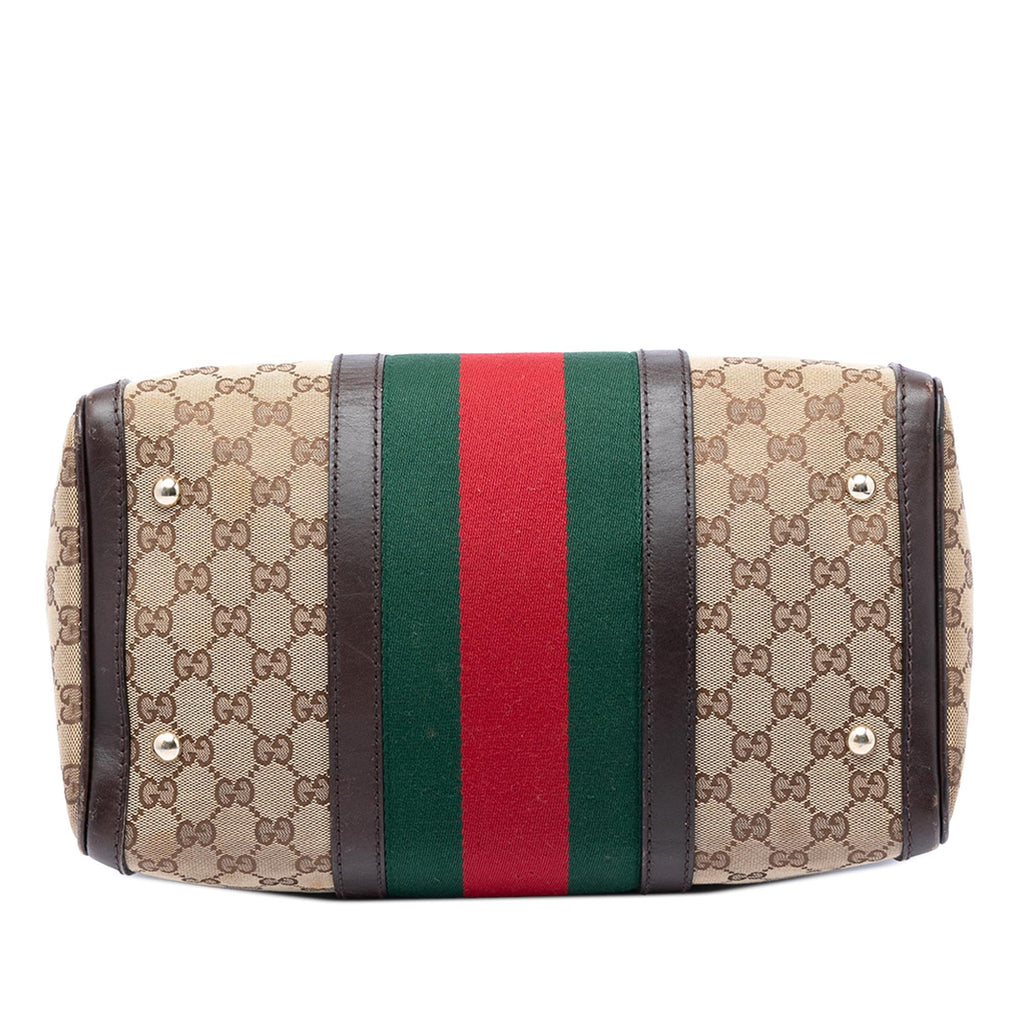 Gucci Medium GG Canvas Web Joy Boston Bag
