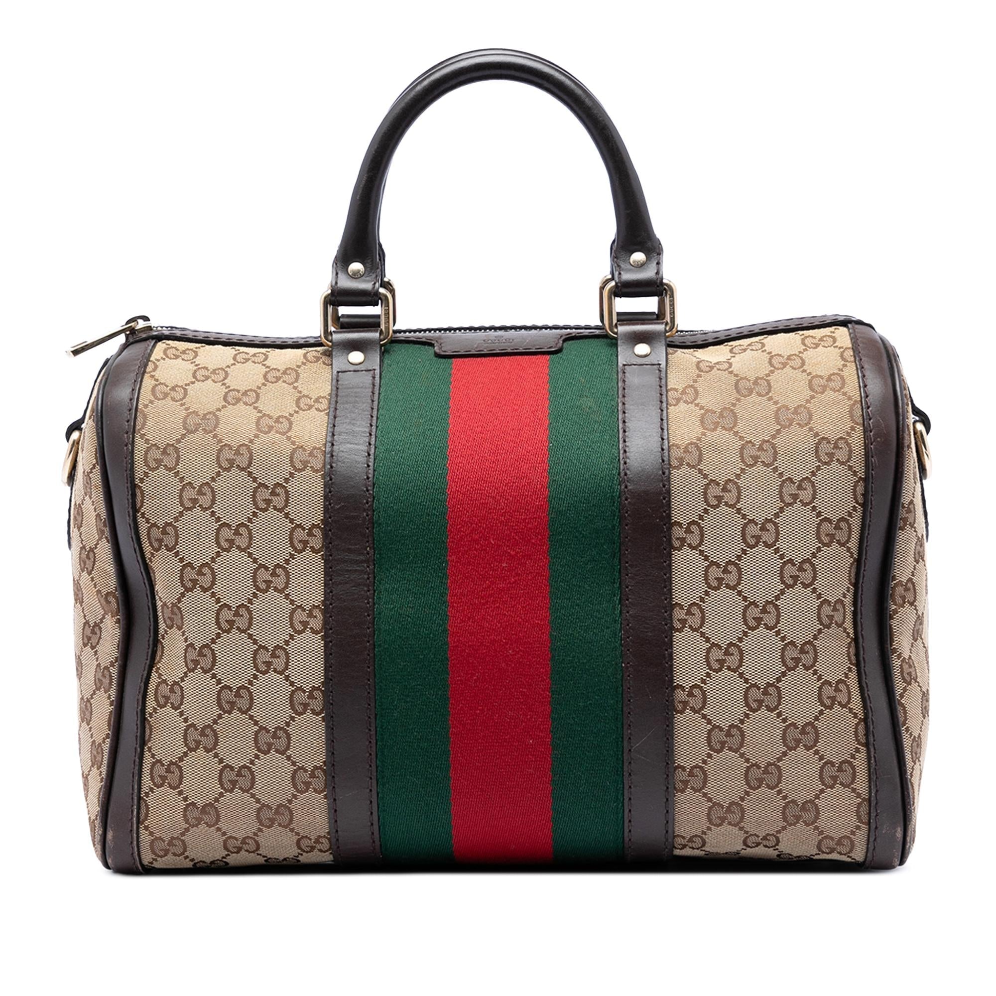 Gucci Medium GG Canvas Web Joy Boston Bag