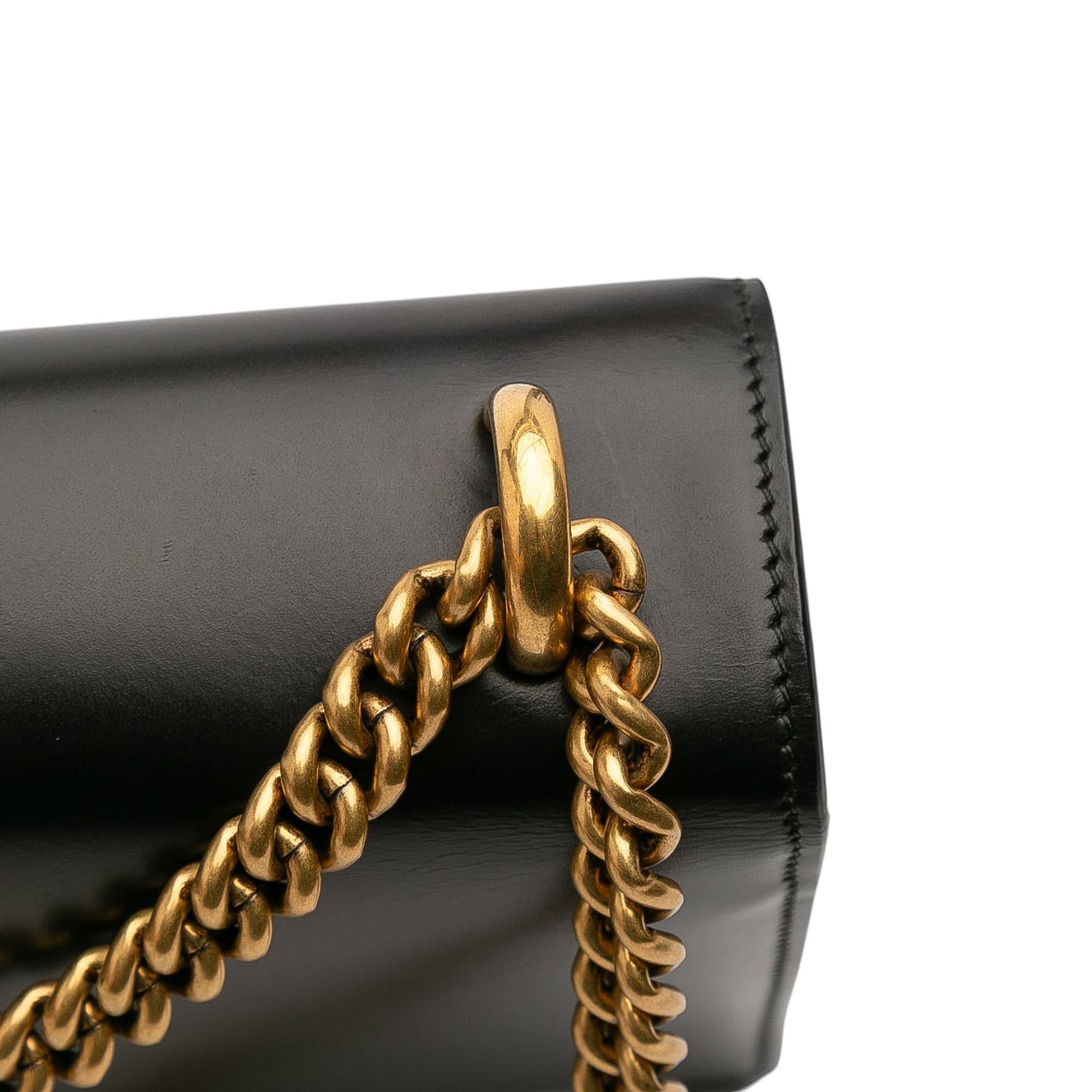 Gucci Medium GG Marmont Leather Chain Flap