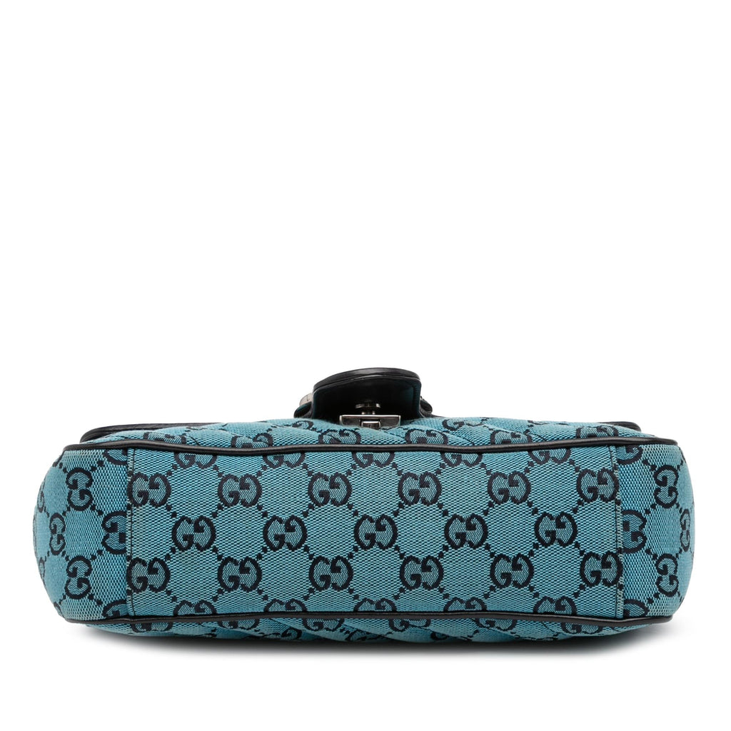 Gucci Medium GG Marmont Matelasse Diagonal GG Canvas Shoulder Bag