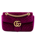 Gucci Medium GG Marmont Matelasse Velvet Shoulder Bag