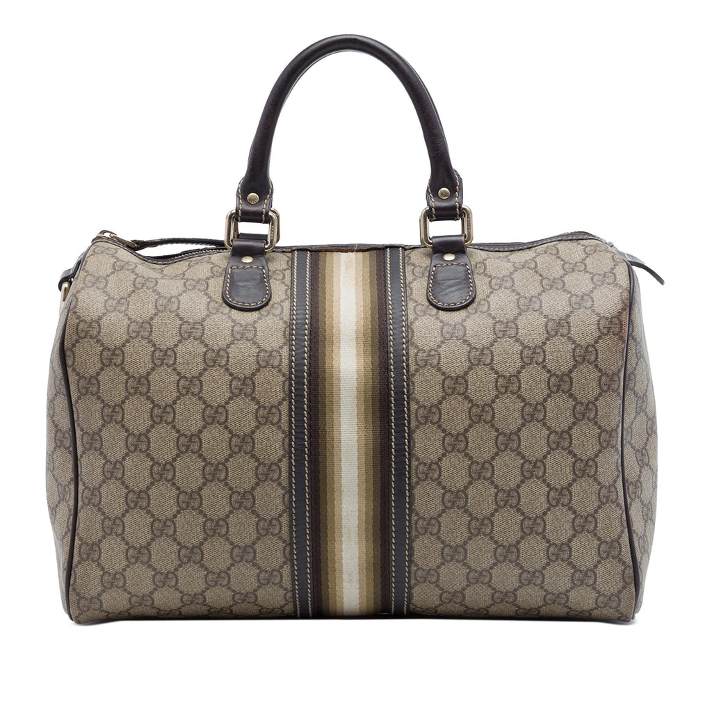 Gucci Medium GG Supreme Joy Web Boston Bag