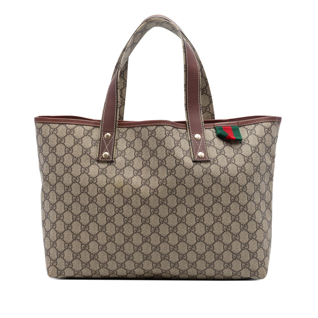 Gucci Medium GG Supreme Web Loop Tote
