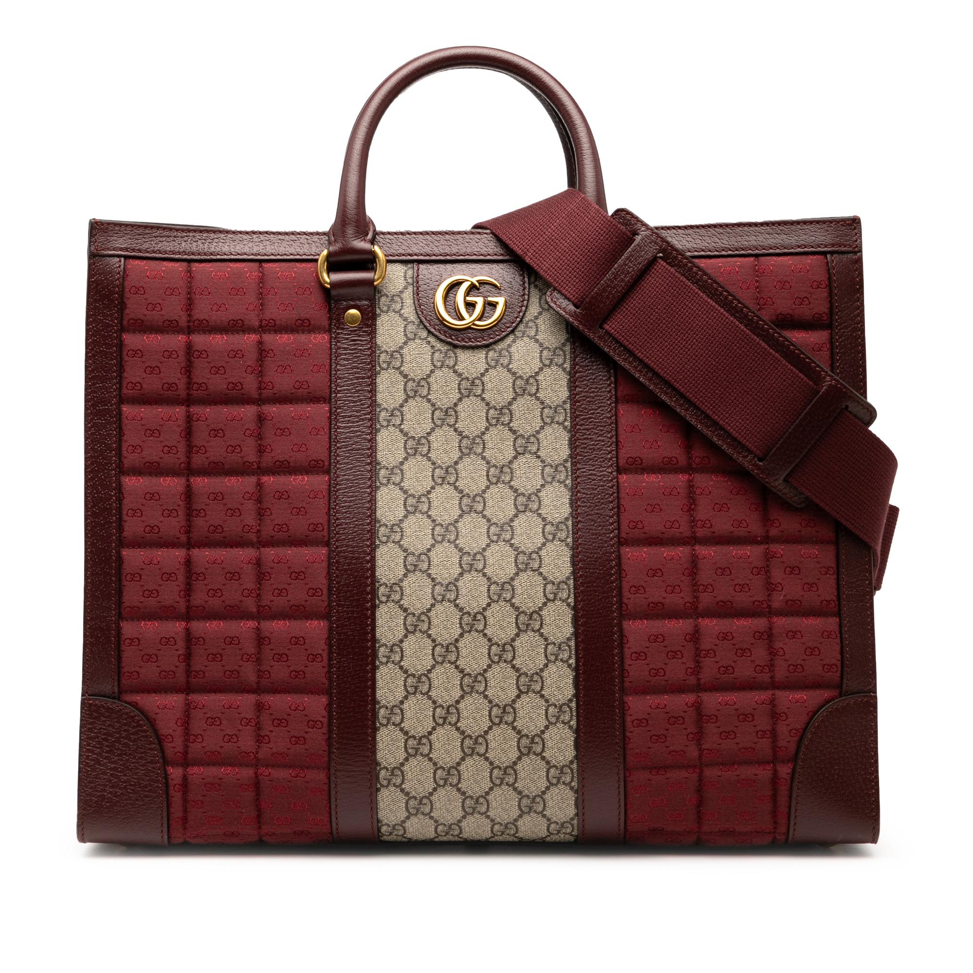 Gucci Medium GG Supreme and Quilted Mini GG Canvas Double G Tote