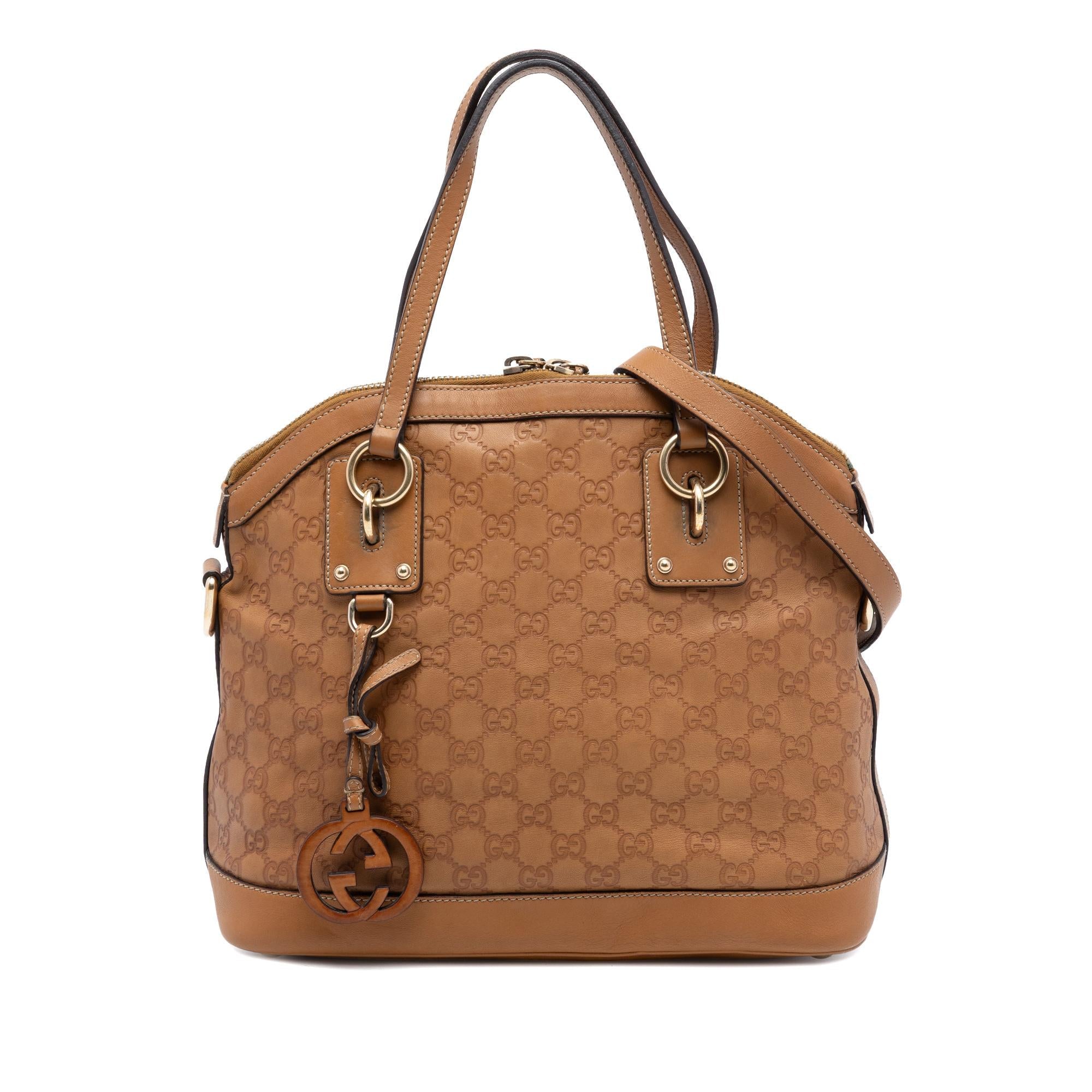 Gucci Medium Guccissima Charm Dome Satchel