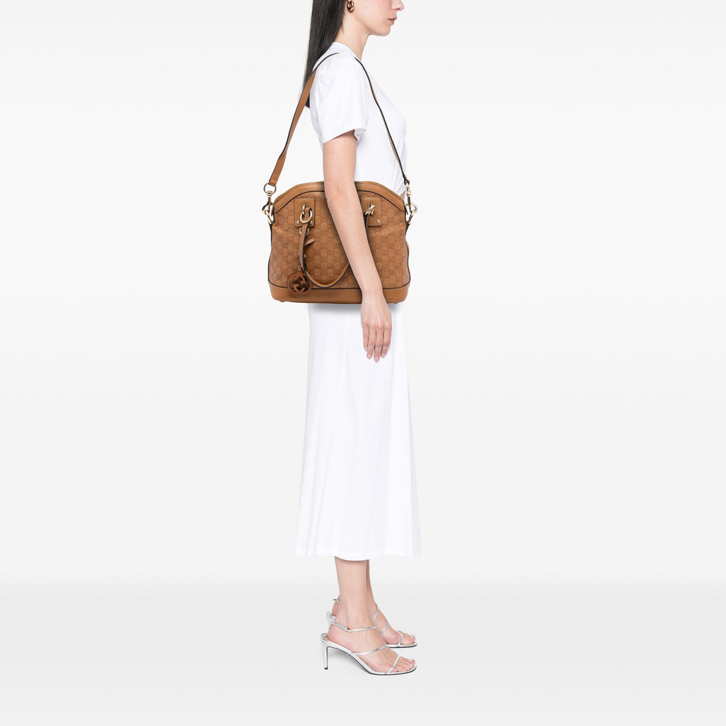 Gucci Medium Guccissima Charm Dome Satchel