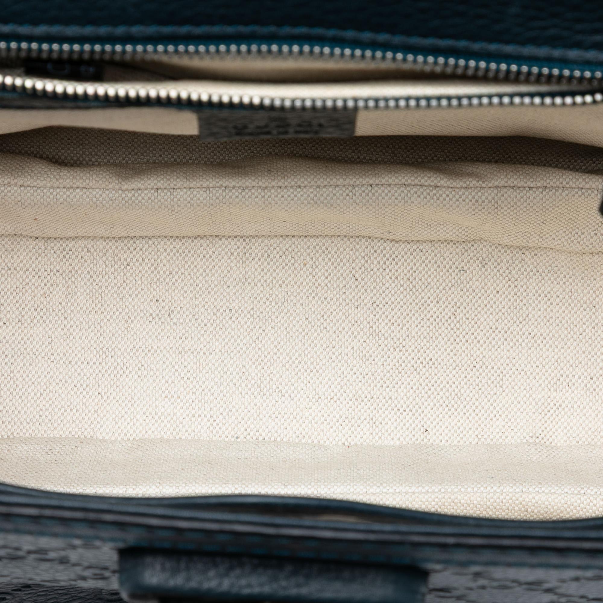 Gucci Medium Guccissima New Bamboo Top Handle Bag