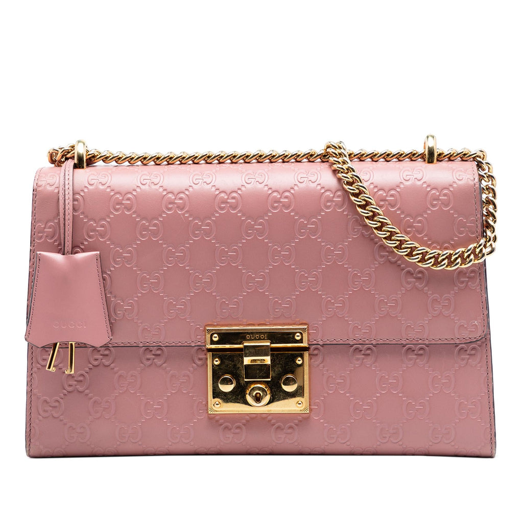 Gucci Medium Guccissima Padlock Shoulder Bag