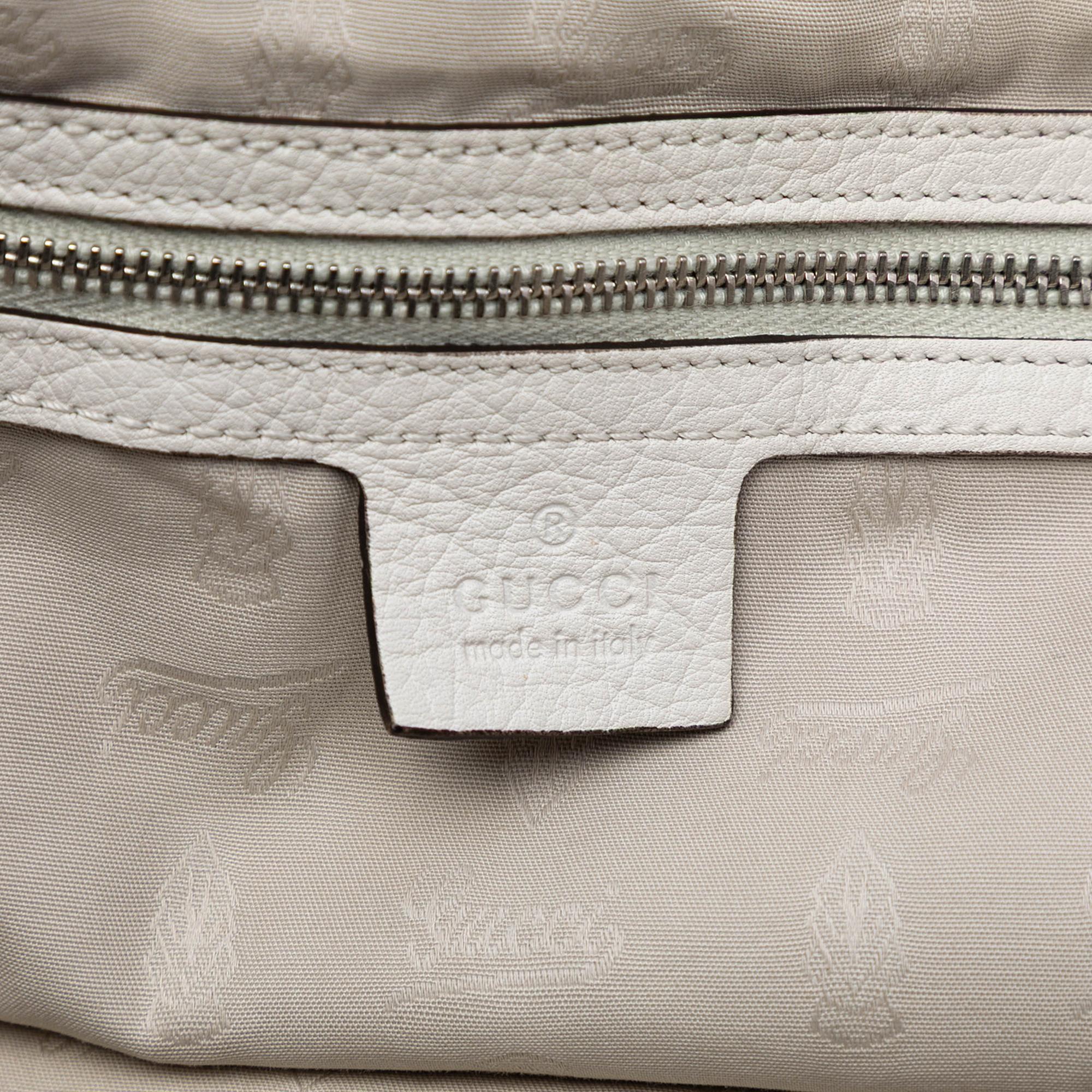 Gucci Medium Leather Bamboo Bar Tote