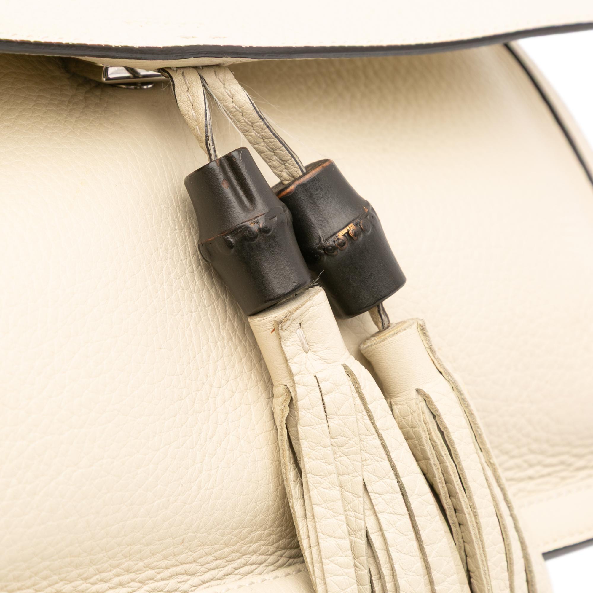Gucci Medium Leather Bamboo Daily Crossbody