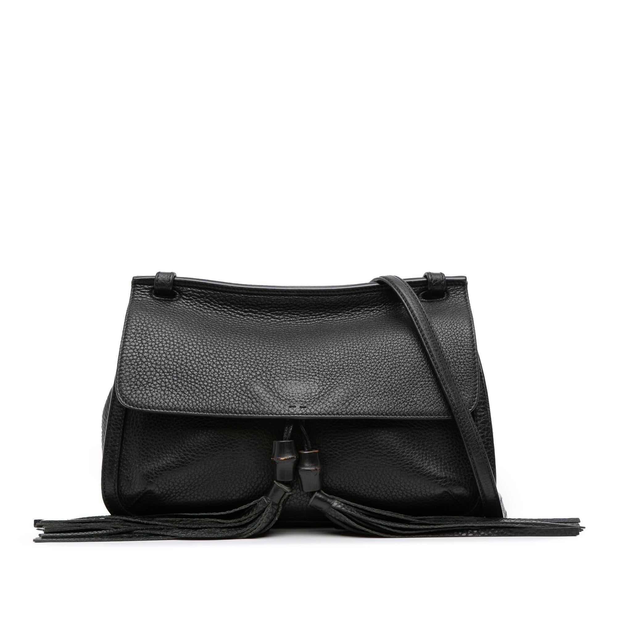 Gucci Medium Leather Bamboo Daily Crossbody