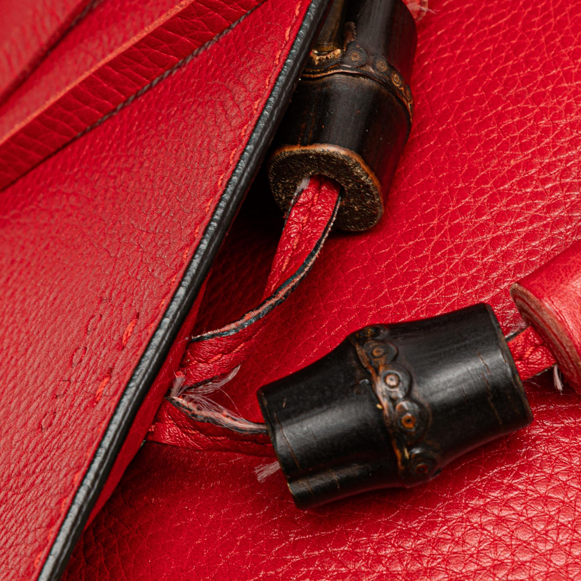 Gucci Medium Leather Bamboo Daily Crossbody