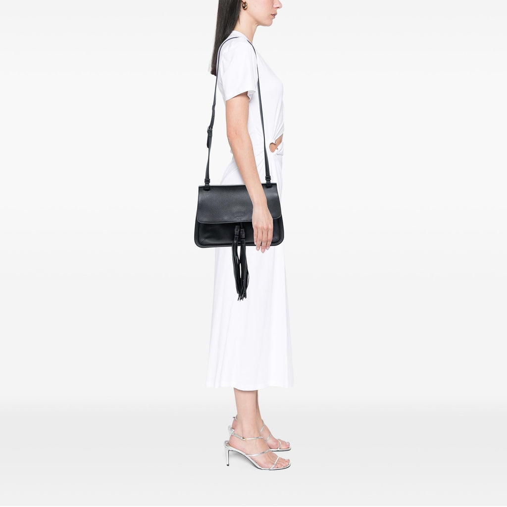 Gucci Medium Leather Bamboo Daily Crossbody