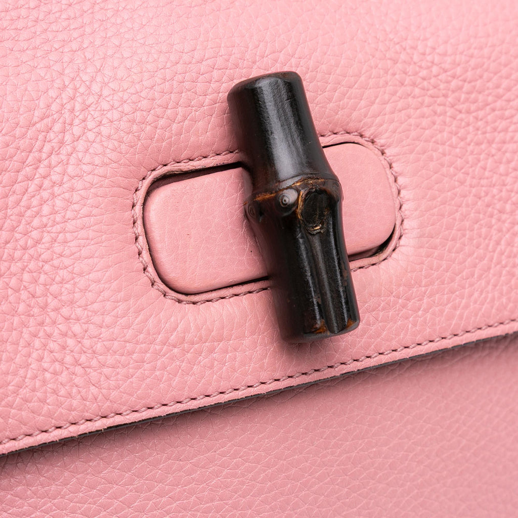 Gucci Medium Leather Bamboo Daily Satchel