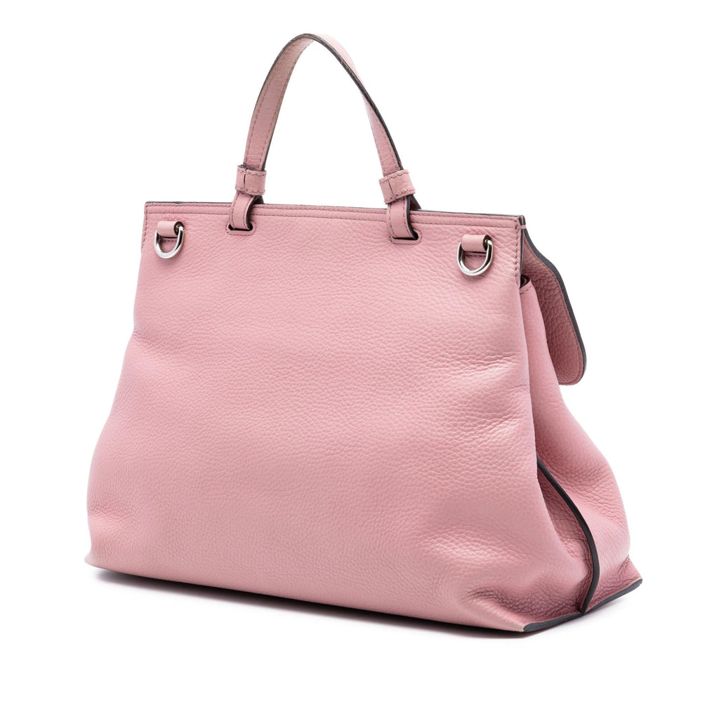 Gucci Medium Leather Bamboo Daily Satchel