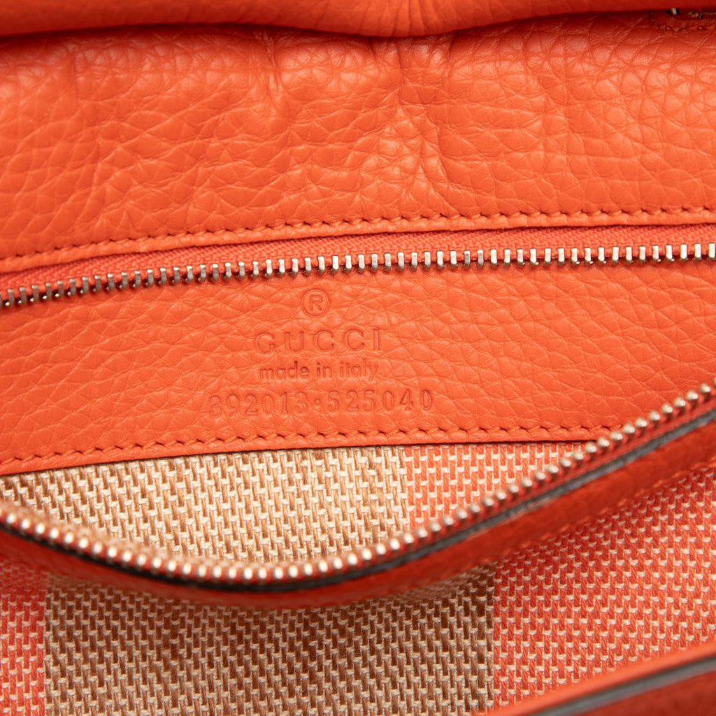 Gucci Medium Leather Bamboo Daily Satchel
