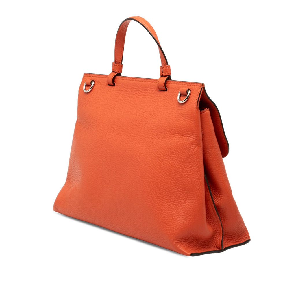 Gucci Medium Leather Bamboo Daily Satchel